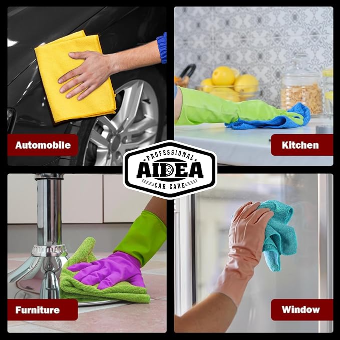 AIDEA Microfiber Cleaning Cloth 20PK, Microfiber Towels - Image 5