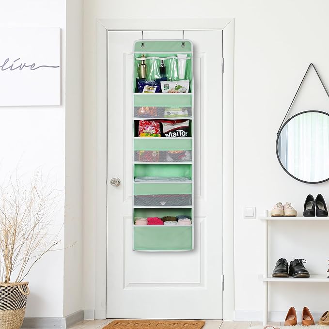 Univivi 5-Shelf Fabric Door Storage Over Door Hanging Organizer - Image 5