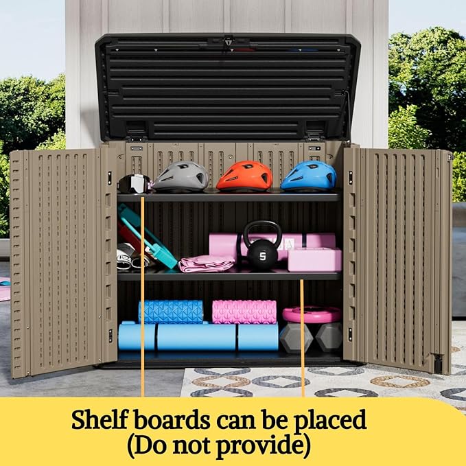 ZZM 4x2.5 FT Outdoor Storage Shed, Resin Waterproof Storage Cabinet - Image 2