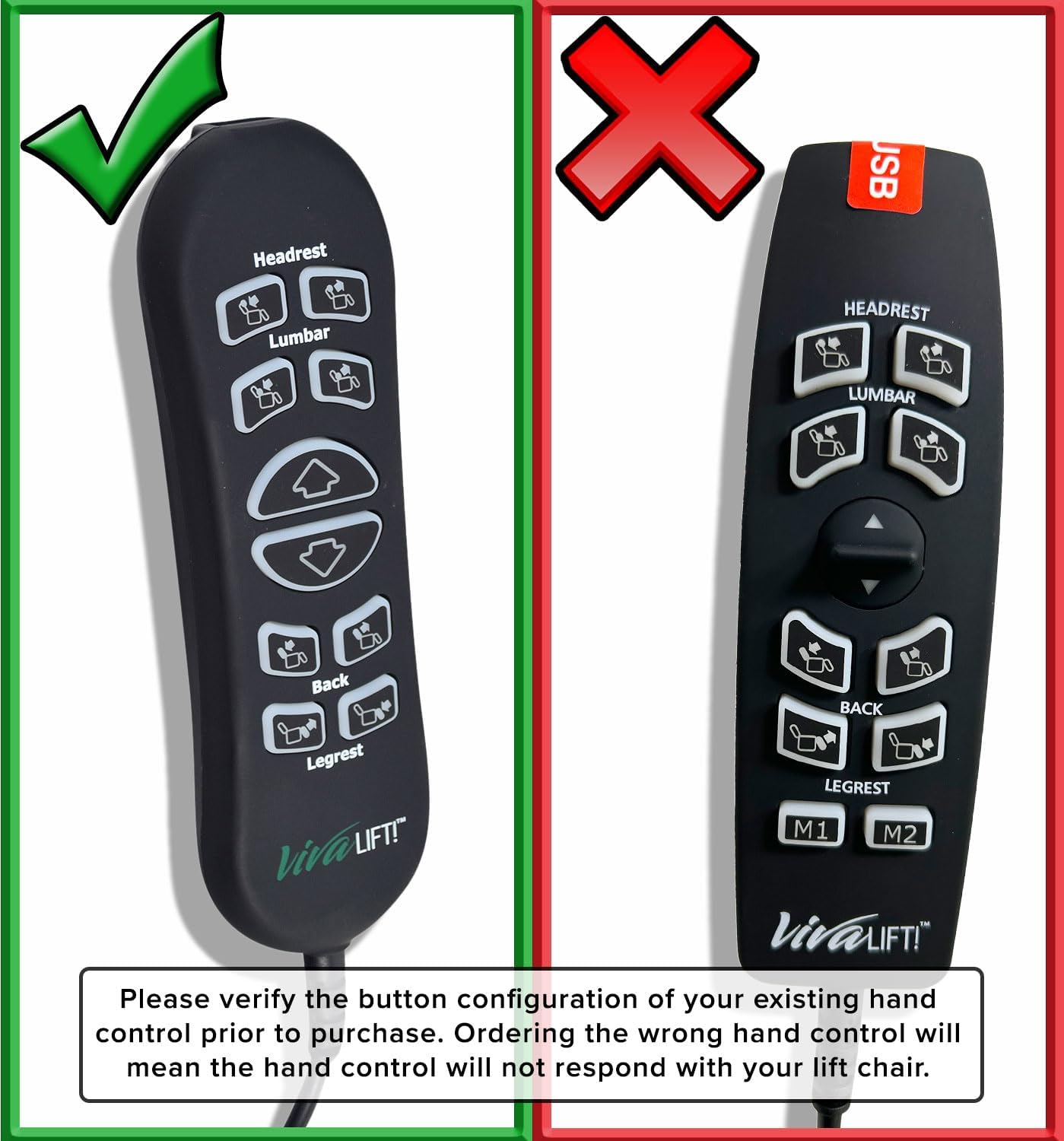 AlveyTech 10-Button 5-Pin Replacement Remote Hand Control for Pride VivaLift Lift Chair (Standard & Early Version Viva Lift 2) - (CTL1707190) for Standard & Early Version VivaLift 2 Models