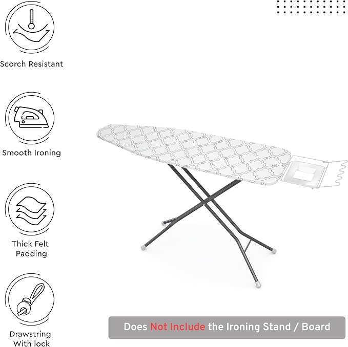Encasa XO Ironing Board Cover and Pad 42"x14" - Image 3