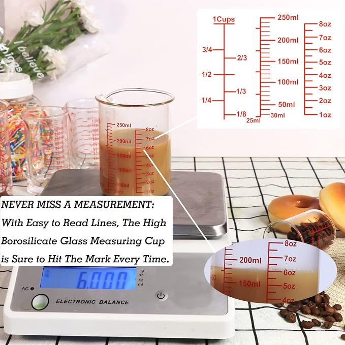 Ackers High Borosilicate Glass Measuring Cup Set - Image 7