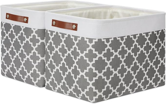 DULLEMELO Foldable Nursery Storage Baskets Canvas Storage Bins by DULLEMELO