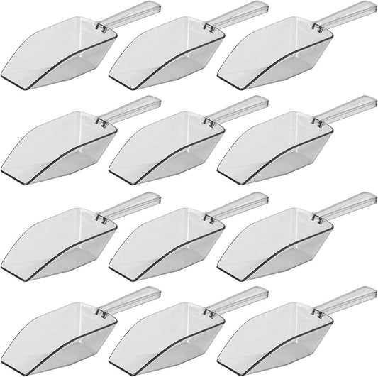 Clear Mini Plastic Acrylic Scoops 12 Pcs | 5.5” Kitchen Scoop | Wedding by Anapoliz