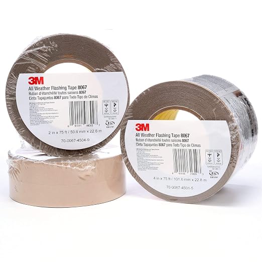 3M All Weather Flashing Tape 8067, 6 in x 75 ft, 1 Roll, Adhesive Backed Split - Image 11