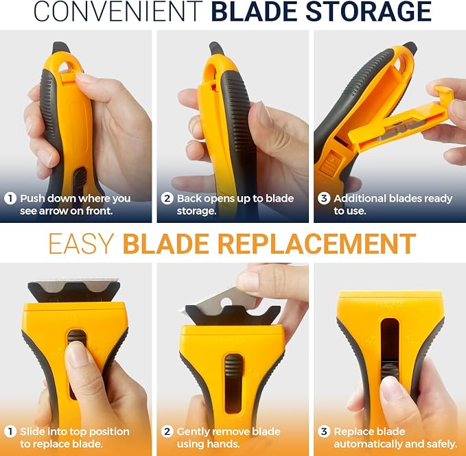 Razor Blade Scraper Tool With 15 Extra Blades - Image 7