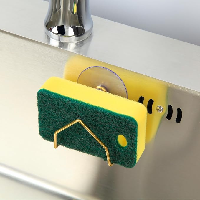 Snailhouse Sponge Holder for Kitchen Sink, 2 Pack Suction Cup Stainless Steel - Image 2
