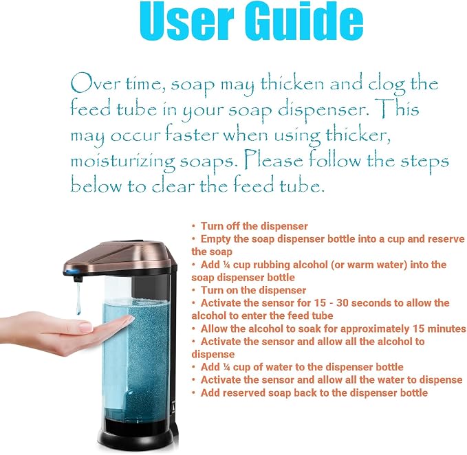 Secura 17oz Automatic Liquid Soap Dispenser, Touchless Battery Operated Hand - Image 3