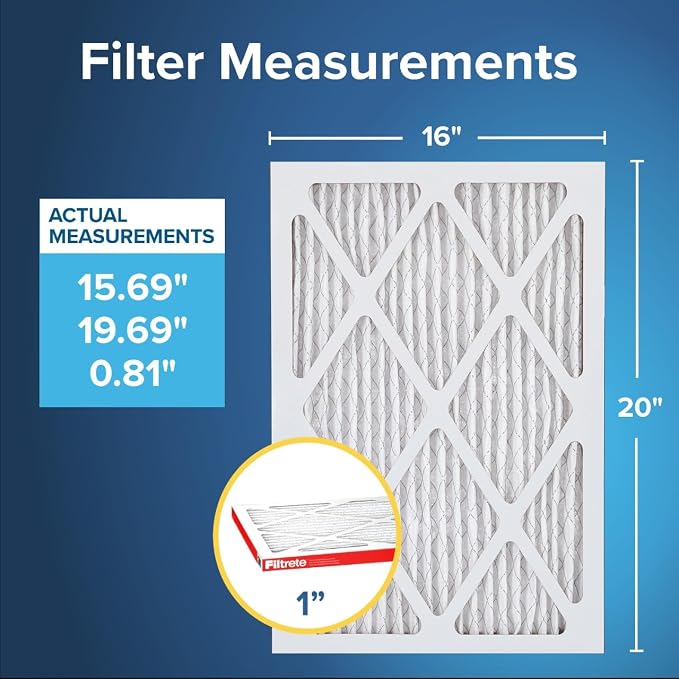 Filtrete 16x20x1 AC Furnace Air Filter, MERV 11, MPR 1000, Micro Allergen - Image 2