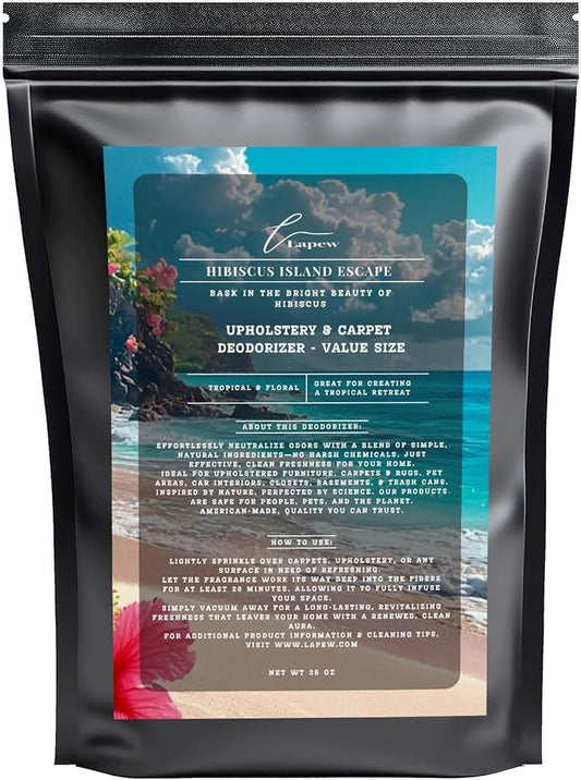 Hibiscus Island Escape Carpet Freshener Powder Refill 36 oz | Powerful Odor by Lapew