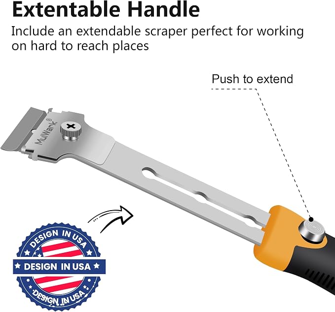 MulWark Razor Blade Scraper, 4 Handles Razor Scraper Set - Image 3