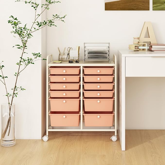 GOFLAME 12-Drawer Rolling Storage Cart, Mobile Utility Cart - Image 9