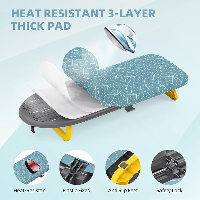 Small Ironing Board Tabletop, Foldable mini Ironing Board, Table top Ironing - Image 4