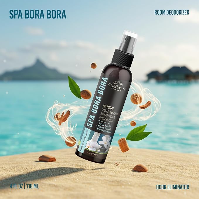 Non-Toxic Odor Eliminator, Natural Sandalwood & Patchouli Air Freshener Spray - Image 3