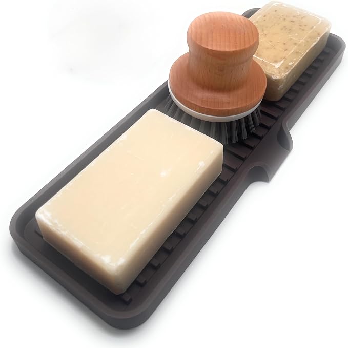 Happitasa Silicone Soap Dish Tray and Sponge Holder - Image 2