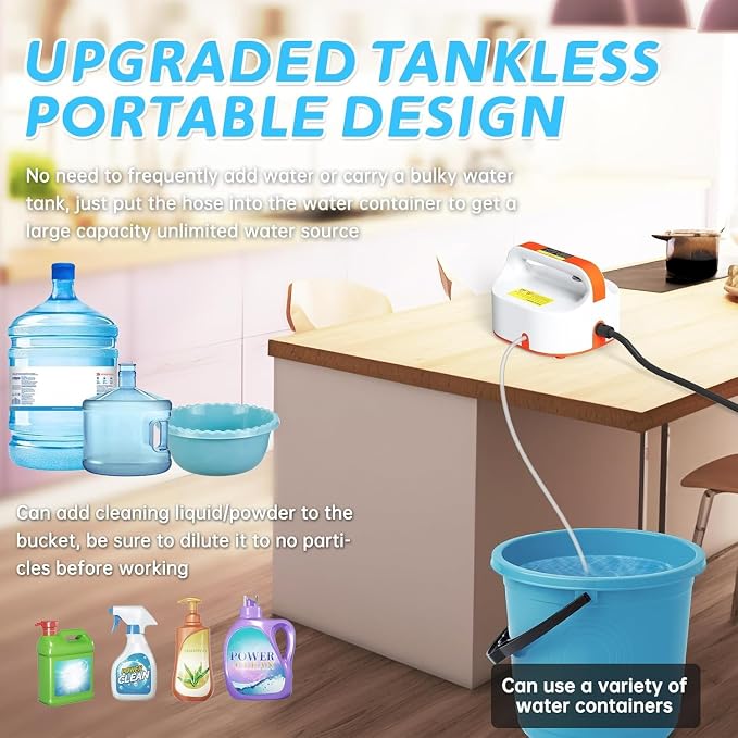 4.5BAR Handheld Steam Cleaner, 2500W Portable Steam Cleaner - Image 2