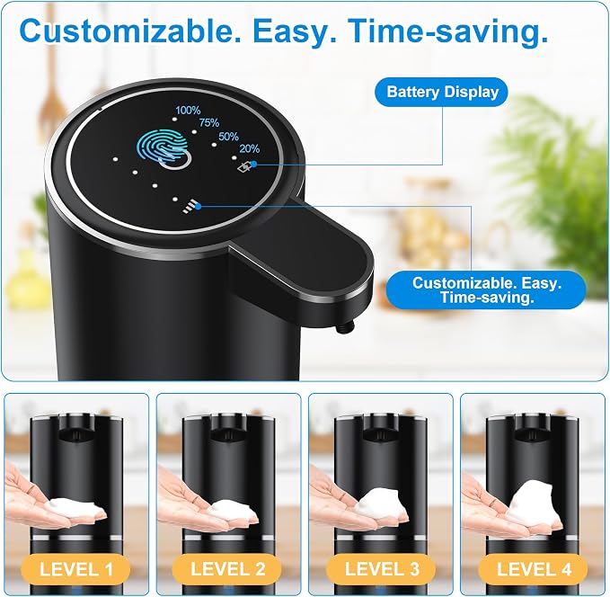 Automatic Foaming Soap Dispenser Foaming Hand Sanitizer Touchless 1200mAh Soap - Image 2
