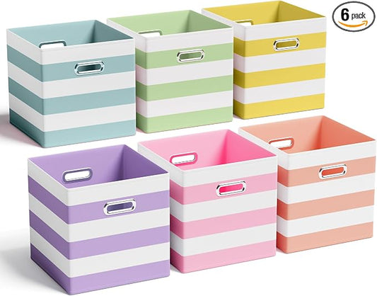 6 Pcs Fabric Storage Cubes Bins by CroBlissful