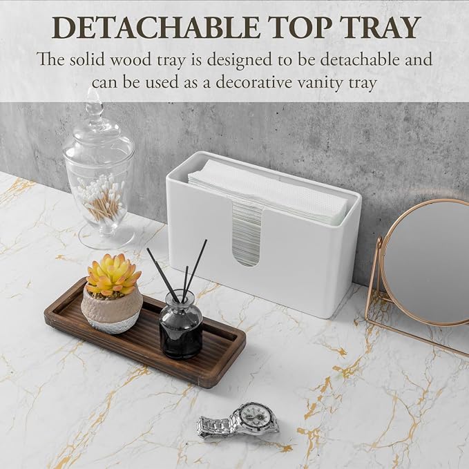 MyGift Deluxe Modern Matte White Metal Folded Commercial Paper Towel Holder - Image 3