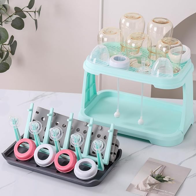Baby Bottle Drying Rack:Space Saving Standing Drying Rack - Image 3