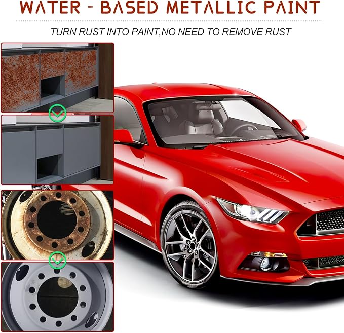 Water-Based Metallic Paint, Rust Removal Converter Metallic Paint, Rust Remover - Image 3