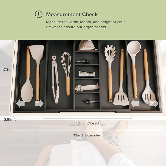 KitchenEdge Adjustable Kitchen Drawer Organizer - Image 4
