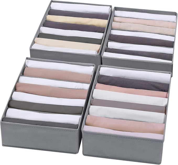 4 Packs T-shirt Drawer Organizers by Coorganisers