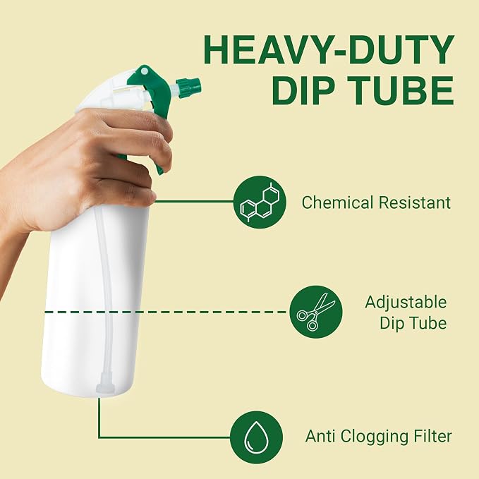 Heluva Green Spray Bottle Nozzle Replacement, Bottle Tops Only - Image 4