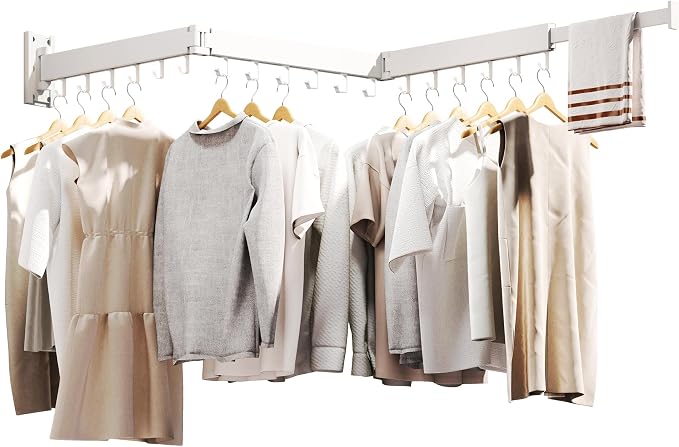 Clothes Drying Rack Wall Mounted, Drying Rack Clothing, Laundry Drying Rack - Image 9