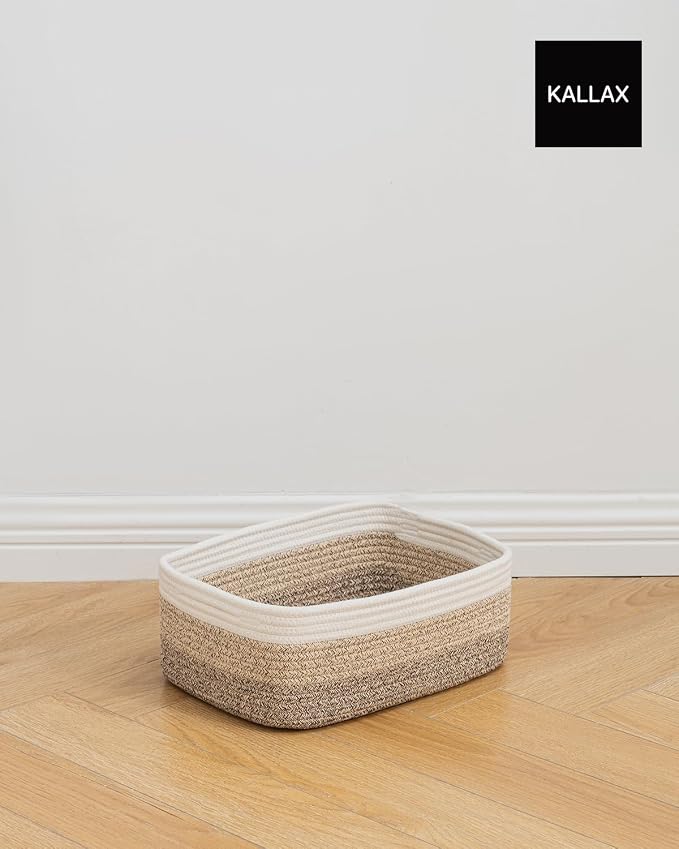 Small Woven Basket, 13.5 x 9.5 x 5 Inches, Storage Basket - Image 9