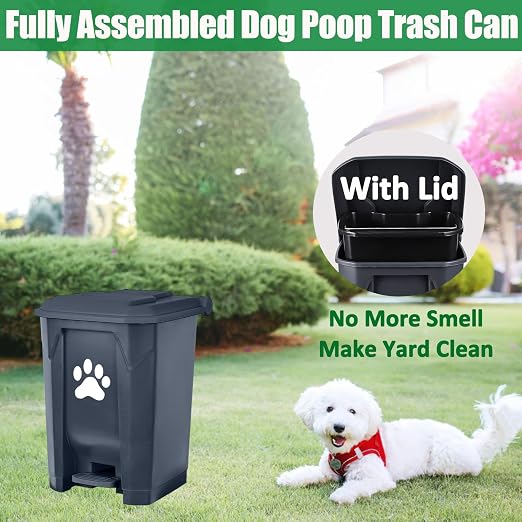 Dog Poop Trash Can for Outdoors, Dog Waste Trash Can for Yard Garden Home - Image 3