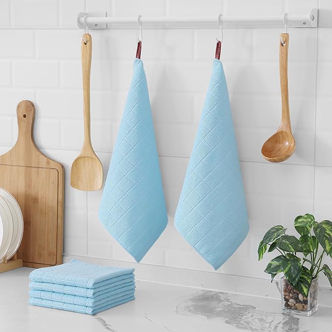 Homaxy 100% Cotton Terry Kitchen Dish Cloths, Ultra Soft and Absorbent Dish - Image 7