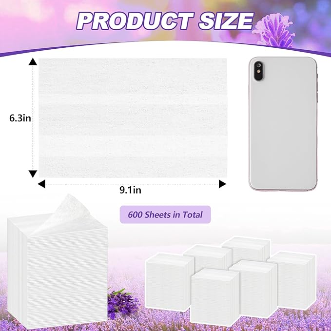 600 Count Dryer Sheets Fabric Softener Fresh Scent Dryer Sheets Bulk Naturally - Image 2
