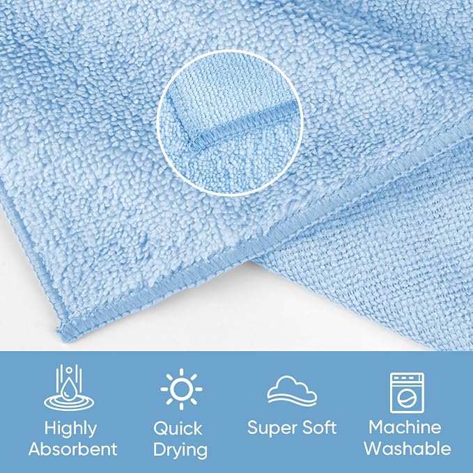 HOMEXCEL Microfiber Washcloths 12 Pack, Highly Absorbent and Soft Face Towel - Image 3