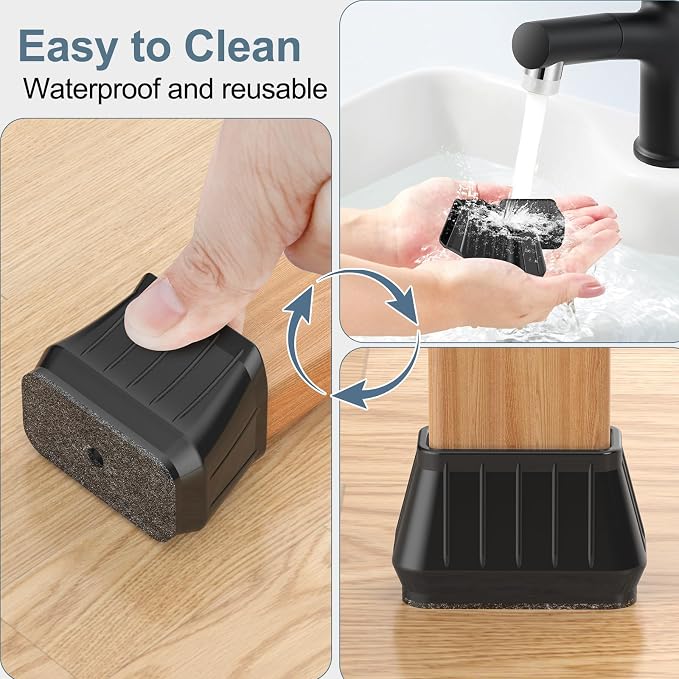 24PCS Rectangular Chair Leg Floor Protectors - Image 6