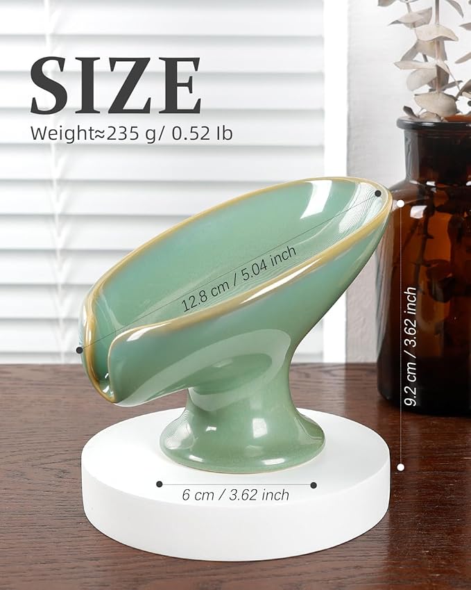 Soap Dish, Self Draining Bar Soap Holder - Image 3