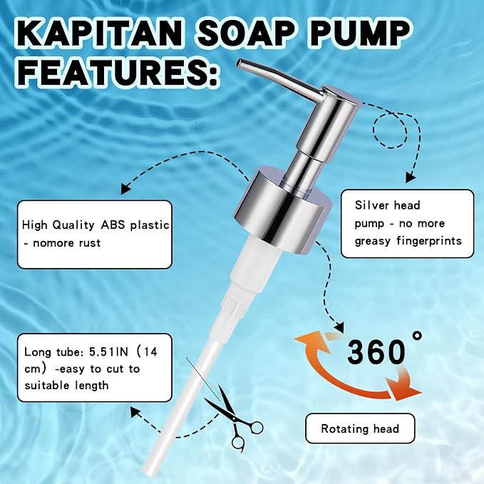 4Pcs Soap Dispenser Pump Replacement, Lotion Dispenser Pumps - Image 5
