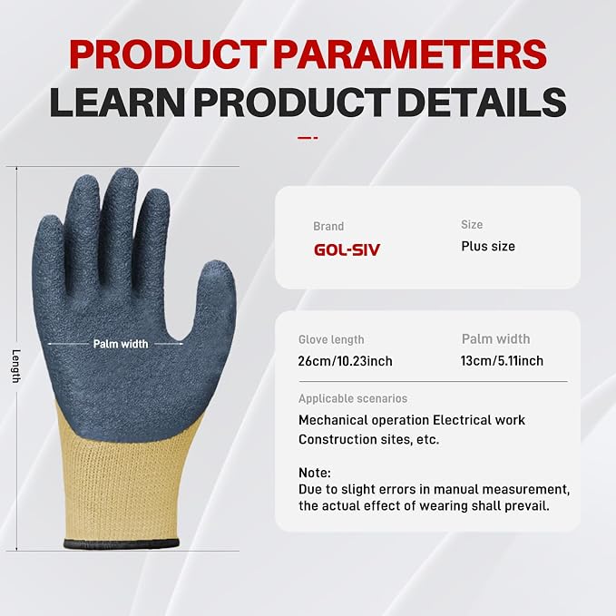 Electrical Insulated Gloves XL - 400V Low Voltage Electrician Safety Gloves - Image 2
