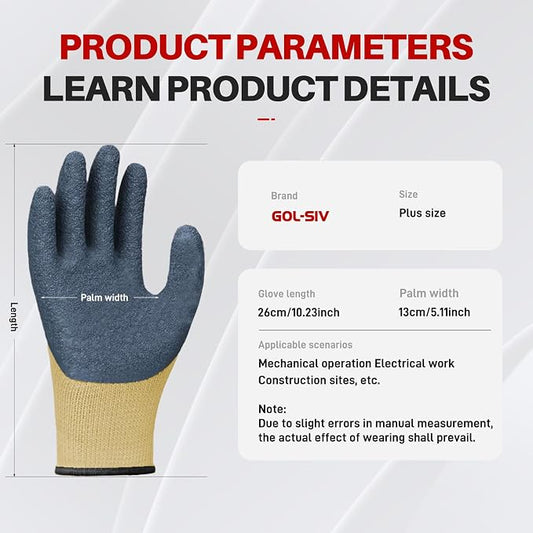 Electrical Insulated Gloves XL - 400V Low Voltage Electrician Safety Gloves - Image 2