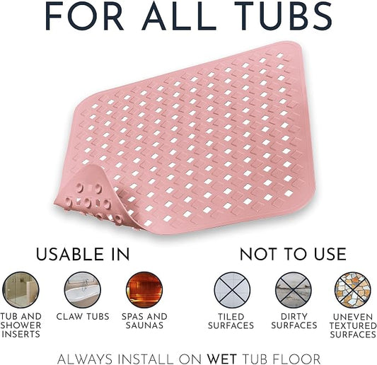 Homerella Anti Slip Shower Mat | Anti Mold Non Slip Bathtub Mat - Image 2