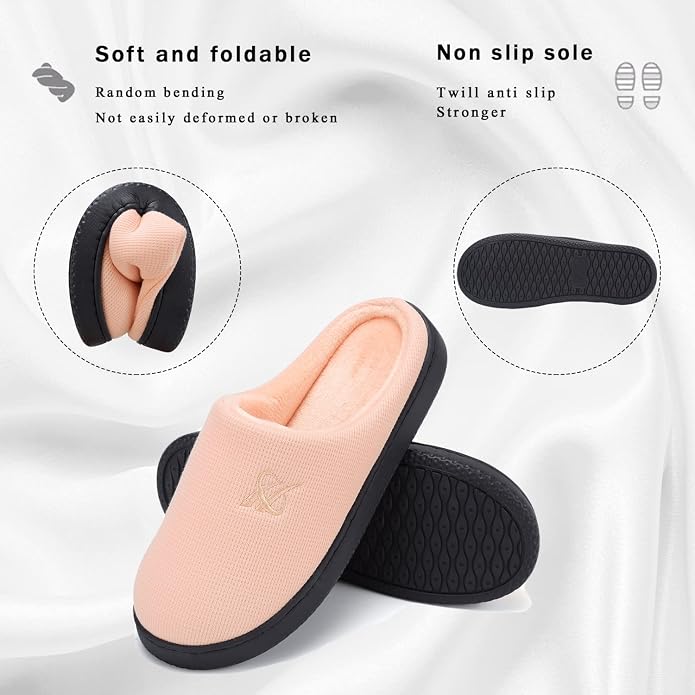 Memory Foam Slippers for Women's and Men's Casual House Shoes - Image 3