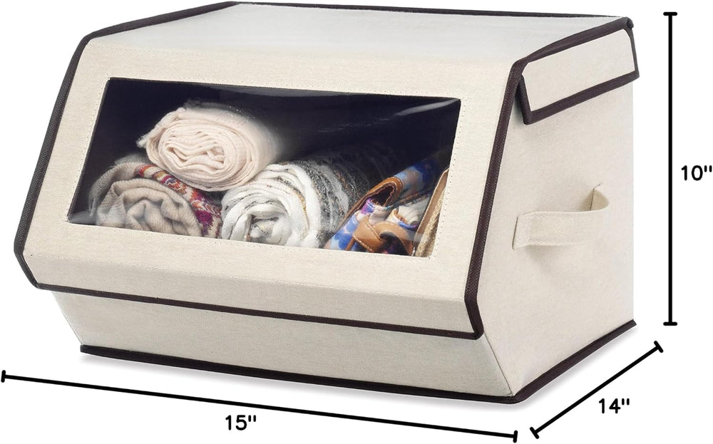 Whitmor Stackable Window Storage Box，6 pack