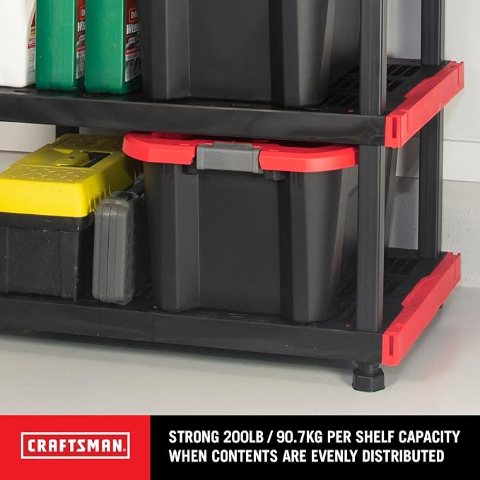 CX Craftsman, 4-Tier Highly Durable Storage Rack, 200lbs/shelf, Interlocking - Image 7