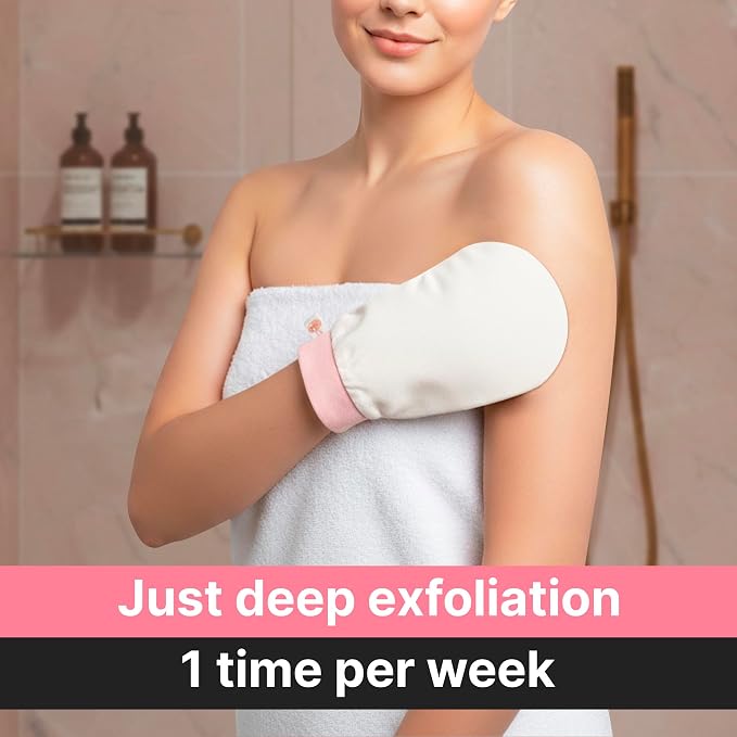 – Vegan Silk Exfoliating Glove for Face, and Hands | Natural Body Scrubber for - Image 5