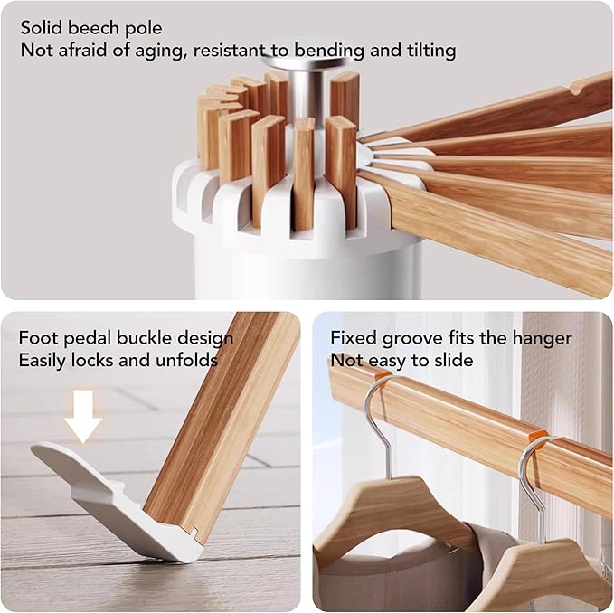 Clothes Drying Rack Tripod, Drying Rack Clothing, Laundry Drying Rack, Floor - Image 5