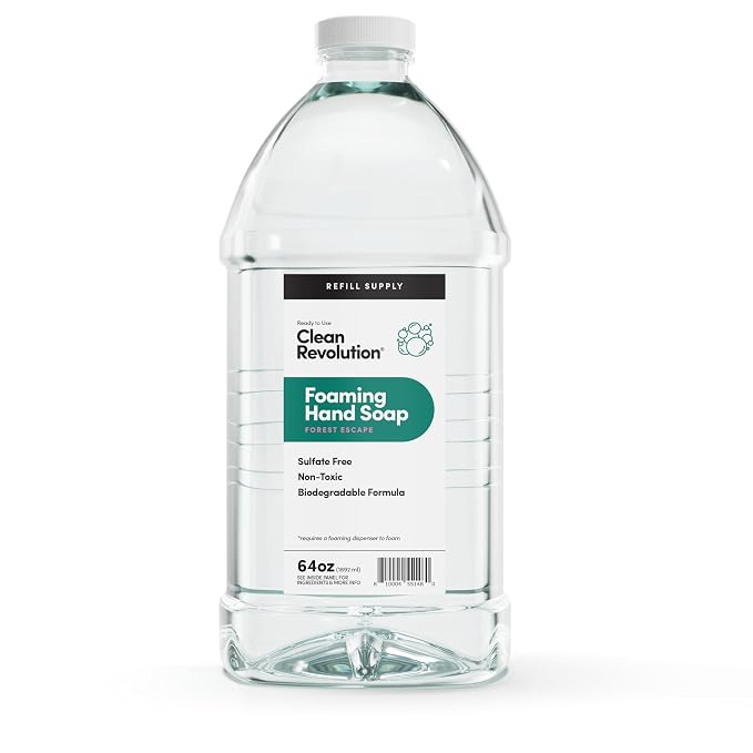 Clean Revolution Foaming Hand Soap Refill Supply Container, Ready to Use Formula by CleanRevolution