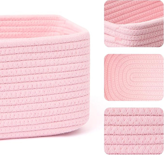 Small Storage Baskets for Organizing | Closet Organizer Bins | Shelf Toy Basket - Image 2