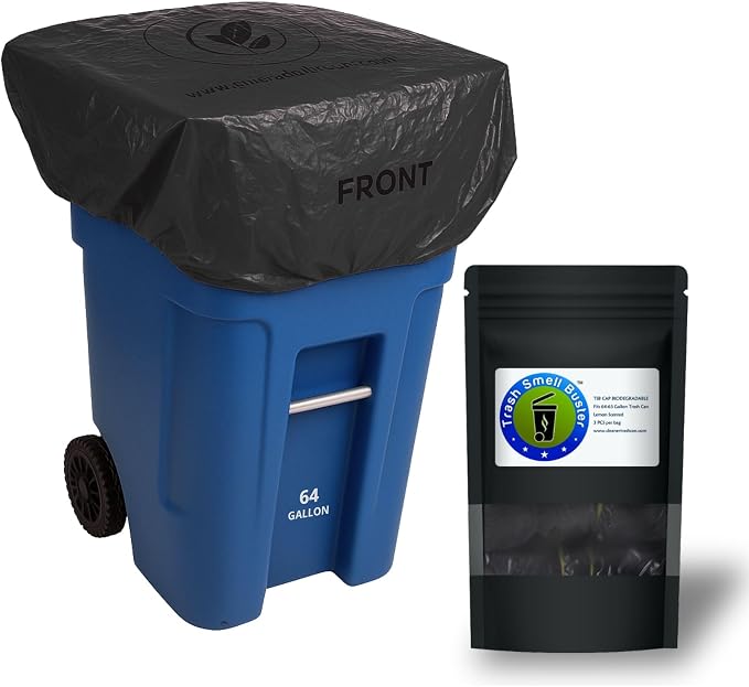 Outdoor Trash Can Cover Odor Eliminating Bag by TrashSmellBuster