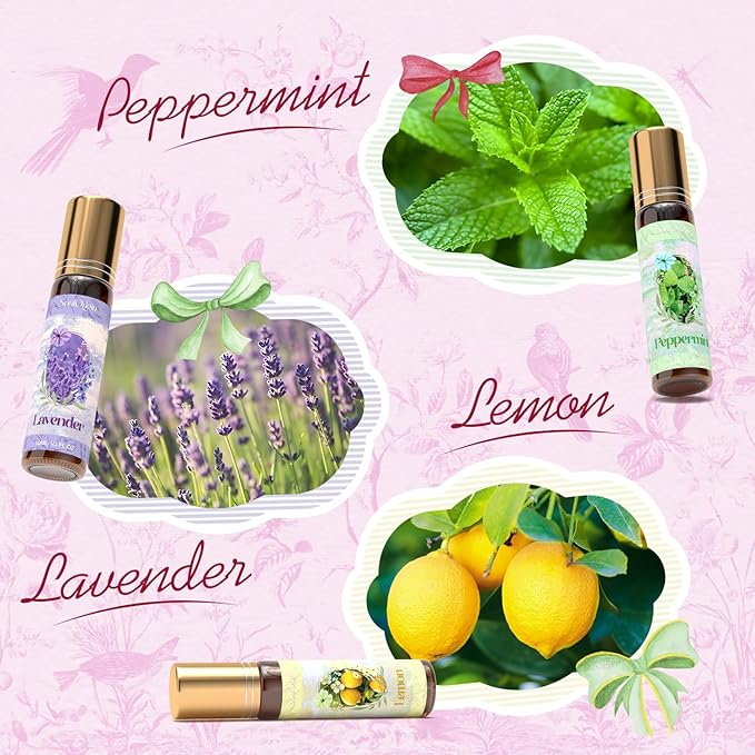 Essential Oil Roll On Set, Natural Aromatherapy Oils - Image 3