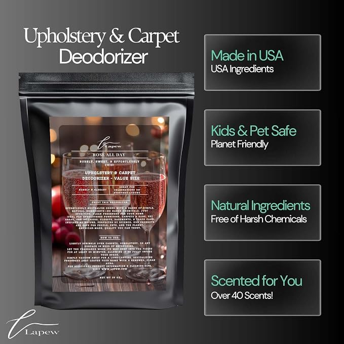 Rosé All Day Carpet Freshener Powder Refill 36 oz | Powerful Odor Eliminator - Image 5